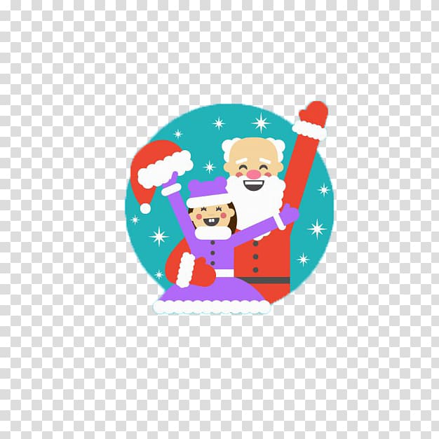 Santa Claus Christmas Greeting card Illustration, Free Santa Claus pull element transparent background PNG clipart