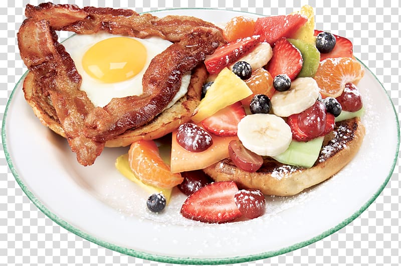 Full breakfast French toast Cora Dish, French Toast transparent background PNG clipart