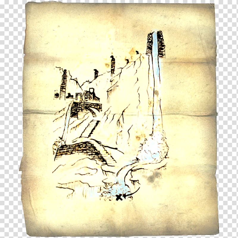 The Elder Scrolls V: Skyrim Treasure map Treasure hunt, treasure chest transparent background PNG clipart