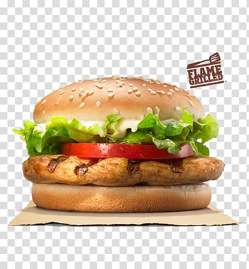 TenderCrisp Burger King grilled chicken sandwiches Whopper Chicken fingers, burger king transparent background PNG clipart