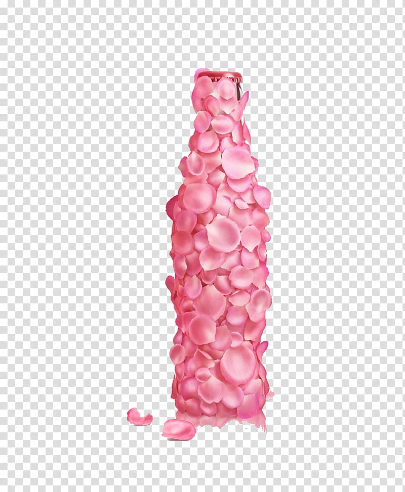 Beer Vinea Bottle Packaging and labeling, Pink bottles transparent background PNG clipart