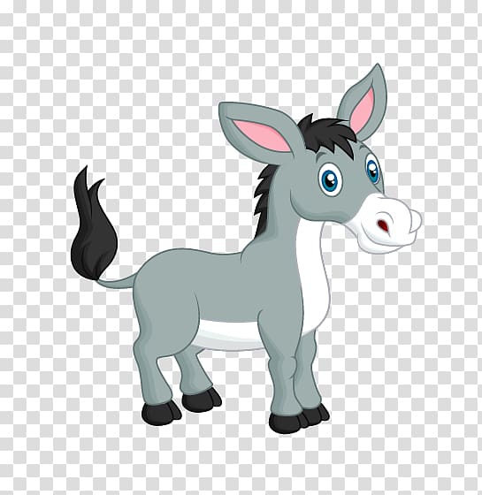 Donkey Cartoon, Cartoon horse transparent background PNG clipart