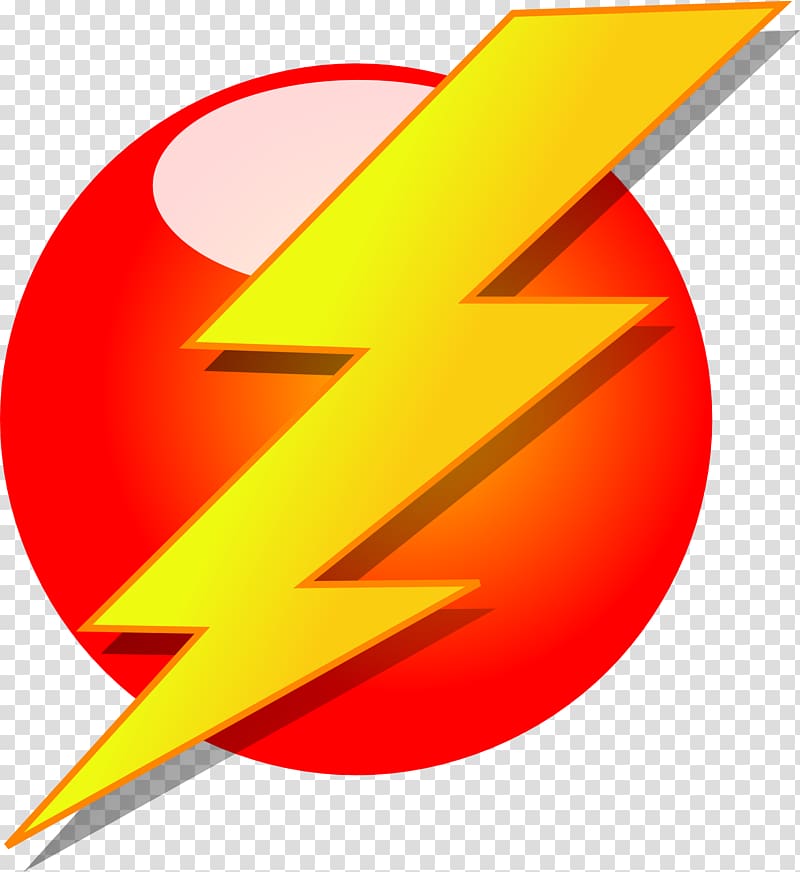 The Flash logo, Electricity Electric power Symbol AC power plugs and sockets , Yellow lightning transparent background PNG clipart