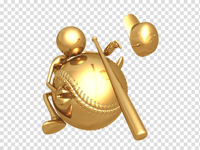 Software , Gold baseball player transparent background PNG clipart