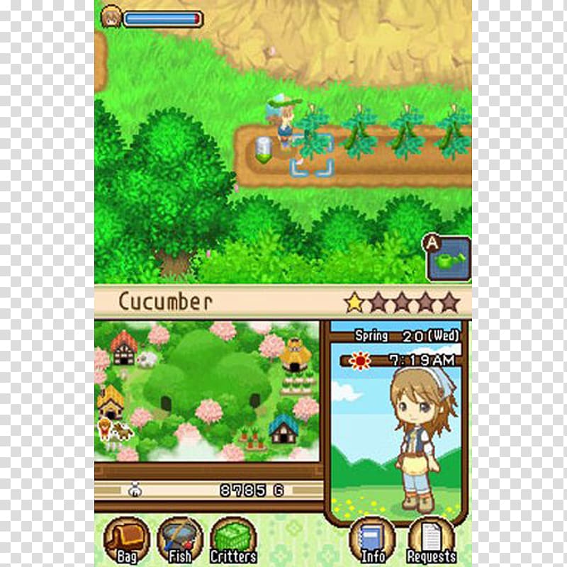 Harvest Moon: The Tale of Two Towns Harvest Moon 3D: A New Beginning Harvest Moon DS Nintendo DS Nintendo 3DS, nintendo transparent background PNG clipart