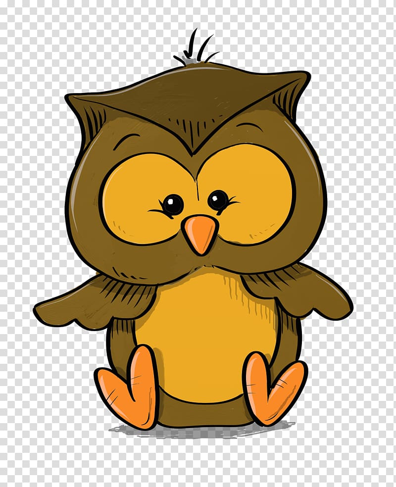 Owl Cartoon Drawing , Cartoon Baby Owl transparent background PNG clipart