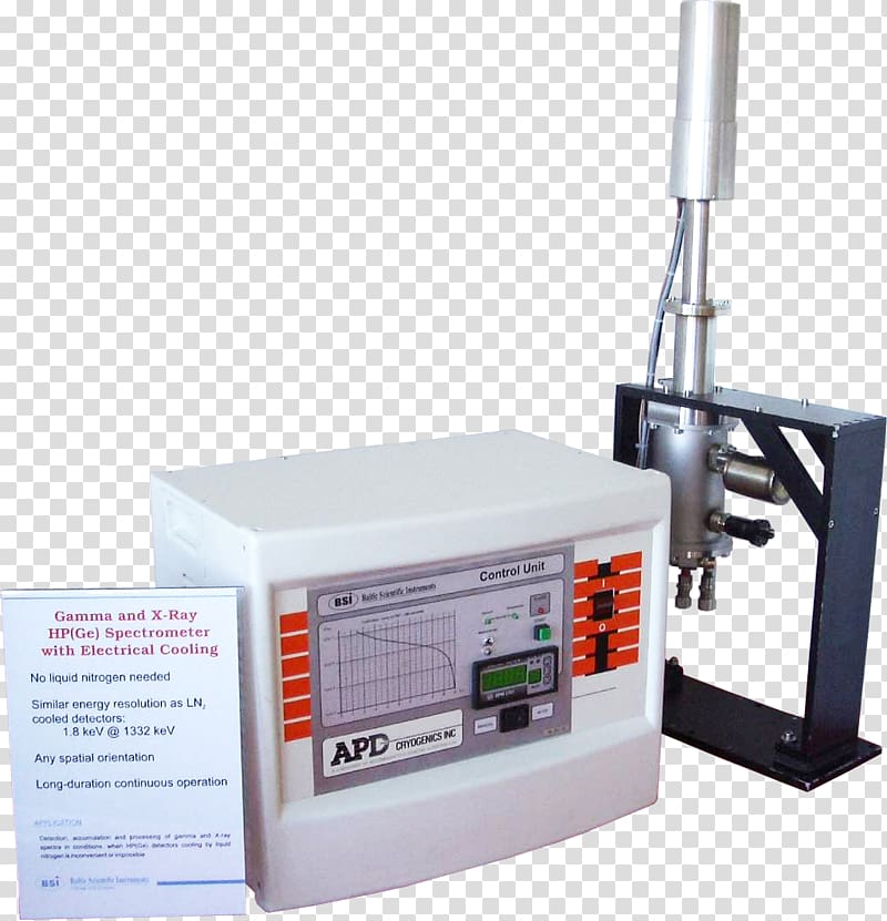Spectrometer Gamma ray Detector X-ray Liquid nitrogen, Gamma Spectroscopy transparent background PNG clipart