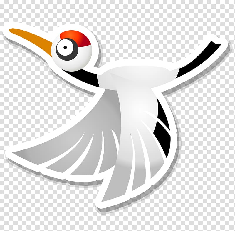 Crane Raster graphics Cartoon, Cute cartoon flying bird transparent background PNG clipart
