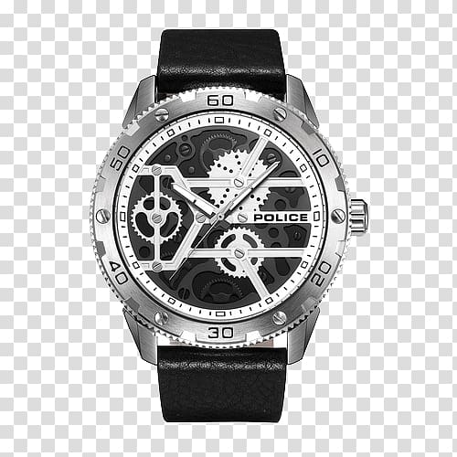 Automatic watch Police Clock Omega SA, Police in Europe and America men\'s quartz watch transparent background PNG clipart