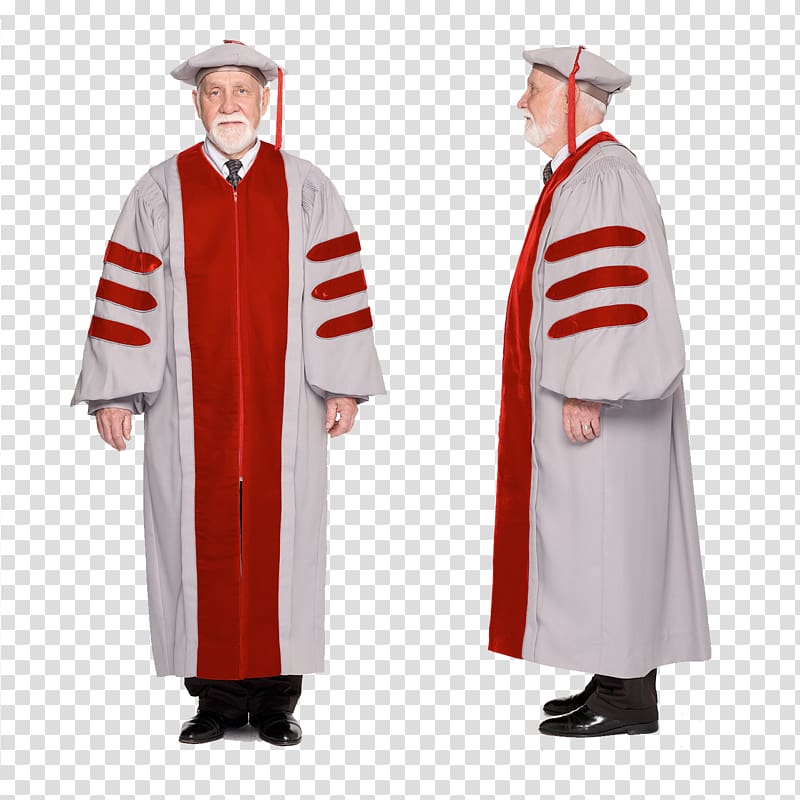 Robe Academic dress Doctor of Philosophy Doctorate Graduation ceremony, graduation gown transparent background PNG clipart