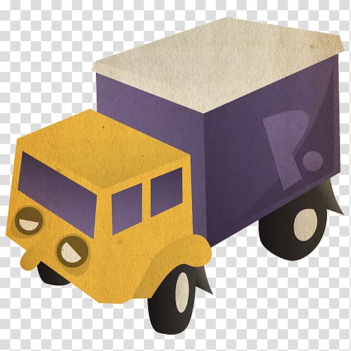 yellow delivery truck illustration, toy angle yellow, Transmit transparent background PNG clipart