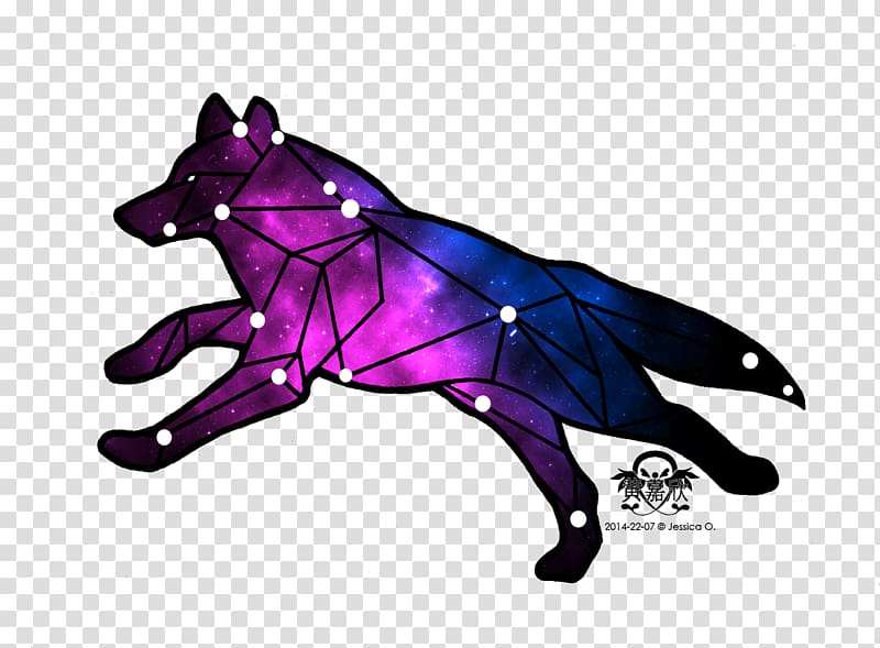 Gray wolf Tattoo Constellation Lupus Drawing, CONSTELLATION transparent background PNG clipart
