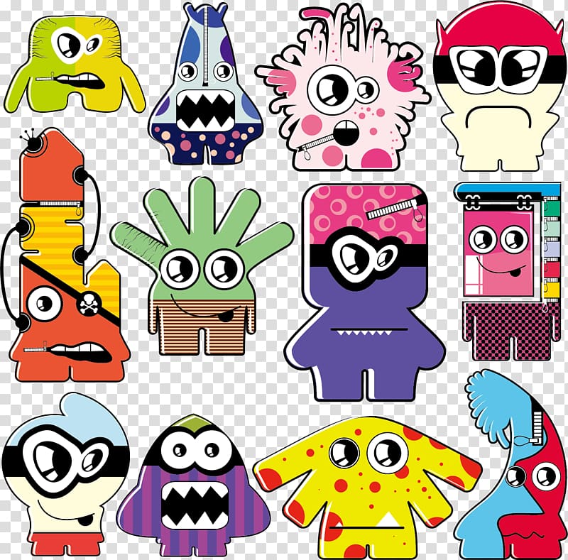 Monster Illustration, Cartoon monster transparent background PNG clipart