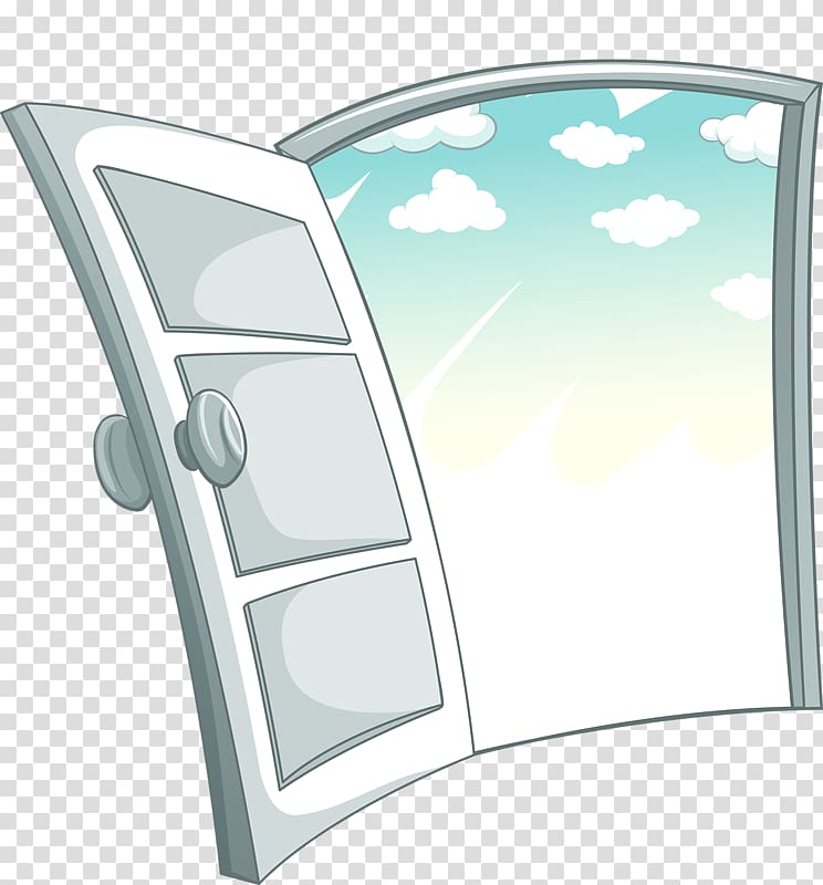 Door Hinge Illustration, Window opens transparent background PNG clipart