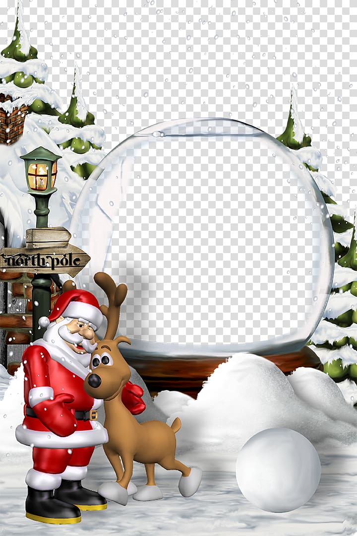 Santa Claus illustration, Santa Claus Christmas Eve New Year, Christmas border background template template transparent background PNG clipart