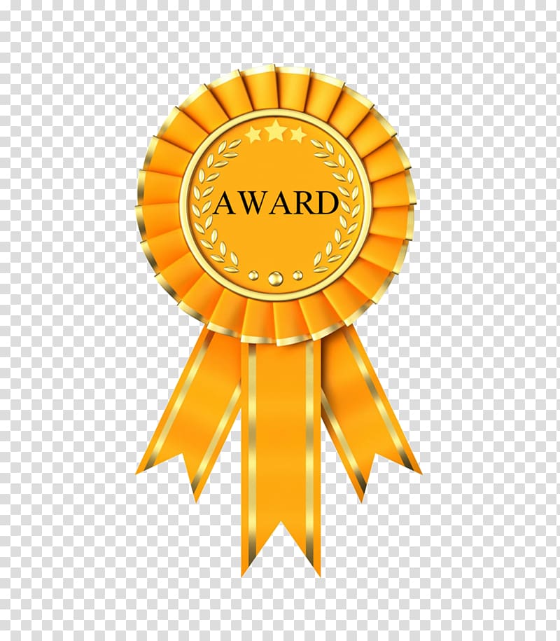 Ribbon Award Trophy , ribbon gold transparent background PNG clipart