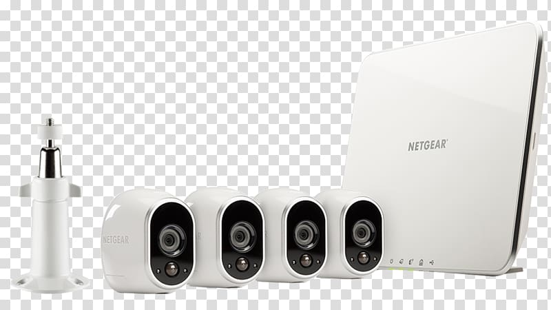 Netgear Arlo Technologies Arlo Pro VMS4530, Video server + camera(s), wireless, IEEE 802.11n, 2.4 GHz 5 cameras Closed-circuit television Wireless security camera, Camera transparent background PNG clipart