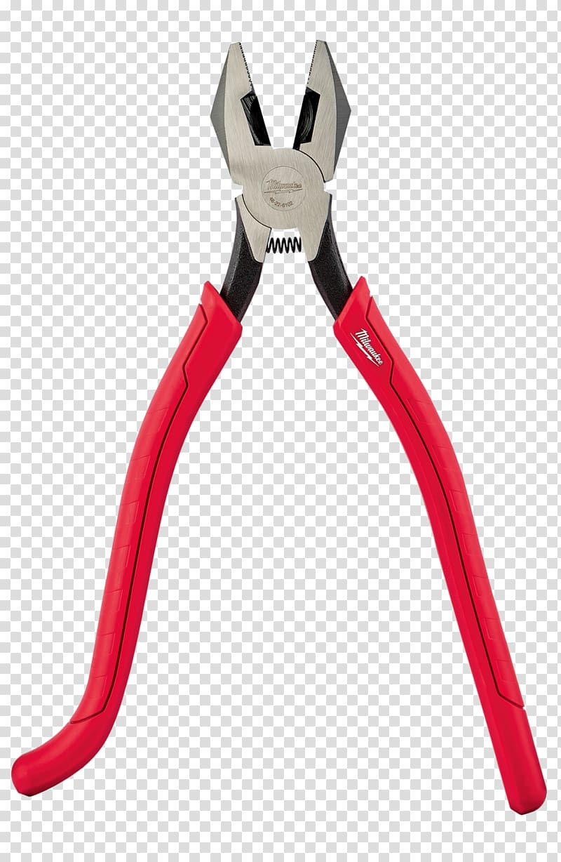 Diagonal pliers Lineman\'s pliers Tool Ironworker, Pliers transparent background PNG clipart