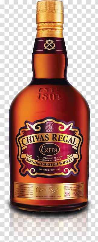 Chivas Regal Scotch whisky Blended whiskey Distilled beverage, wine transparent background PNG clipart