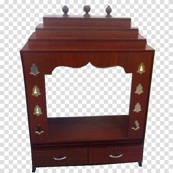 Shelf Puja Cabinetry Temple Furniture, mahogany chair transparent background PNG clipart
