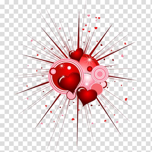 Red Google , Heart decoration festive flash light transparent background PNG clipart