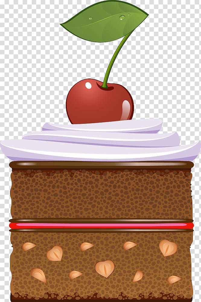 Cream Cake Cherry, Cherry cake in the cup transparent background PNG clipart