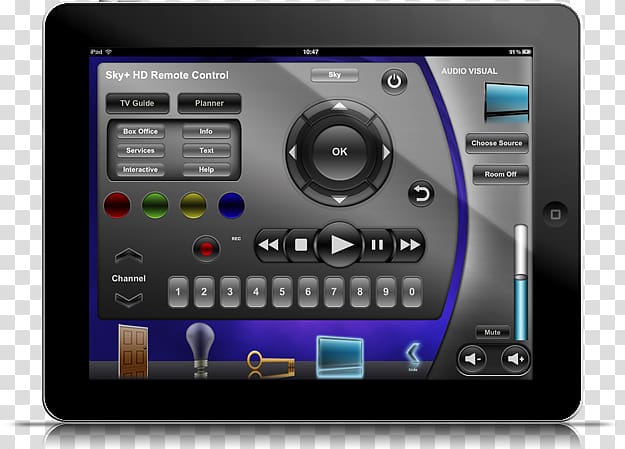 iPad mini Remote Controls Controller Computer Software Audio, interface demonstration transparent background PNG clipart