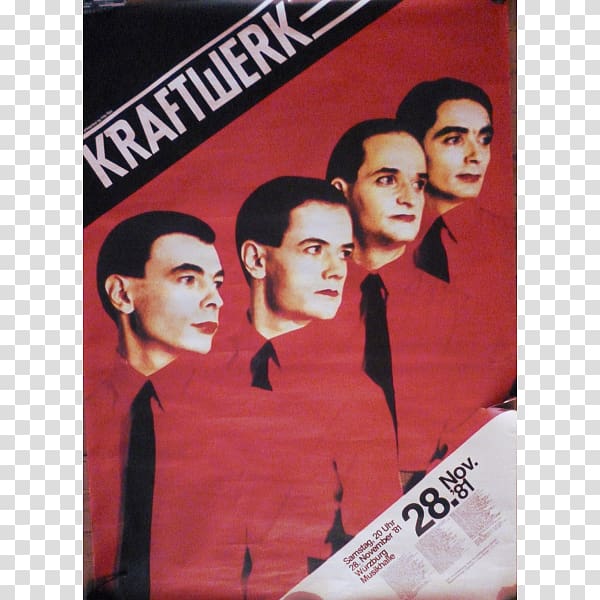 Ralf Hütter Kraftwerk The Man-Machine Autobahn Album, concert poster transparent background PNG clipart