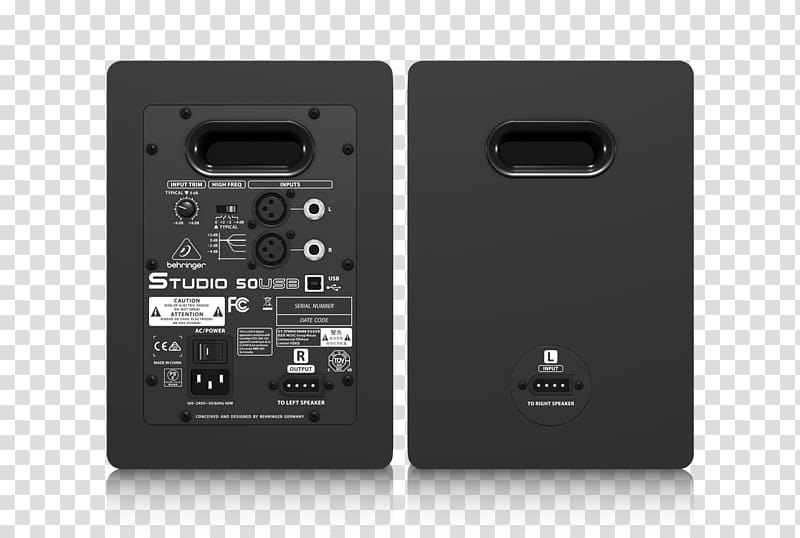 Studio monitor Bi-amping and tri-amping Audio Loudspeaker Amplifier, studio monitors transparent background PNG clipart