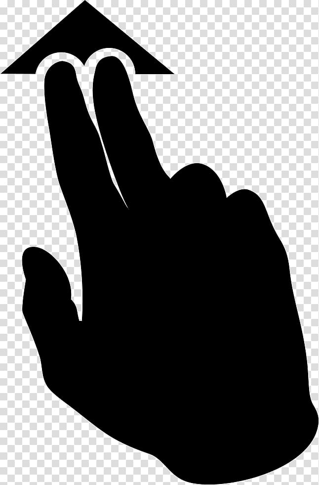 Two Fingers Gesture Computer Icons Arrow, Arrow transparent background PNG clipart