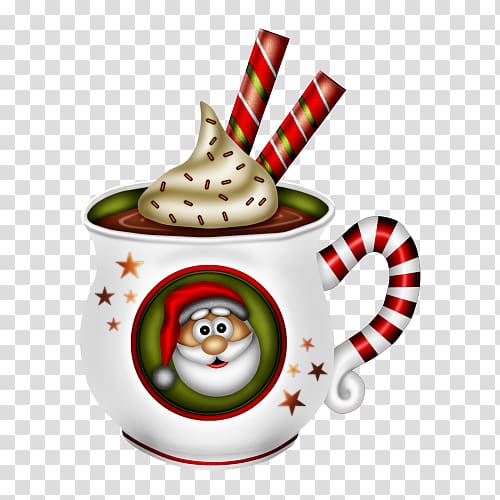 Ice cream Coffee cup Santa Claus, A cup transparent background PNG clipart