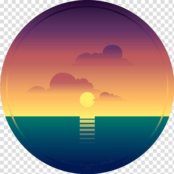 Minimalism Art Sunset Desktop , minimalist transparent background PNG clipart