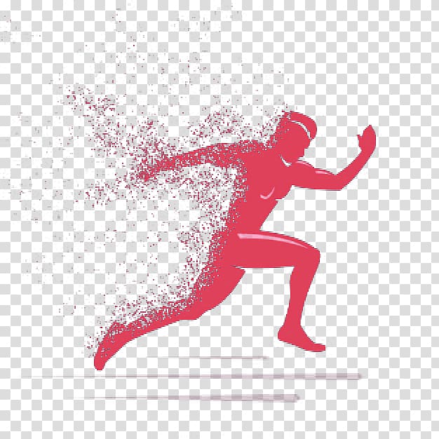 Silhouette Sport Gift, Man silhouette running back transparent background PNG clipart