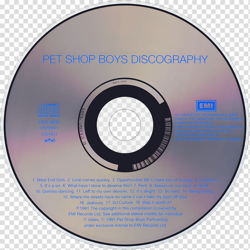 Discography: The Complete Singles Collection Compact disc DVD Pet Shop Boys Music, singles discography transparent background PNG clipart