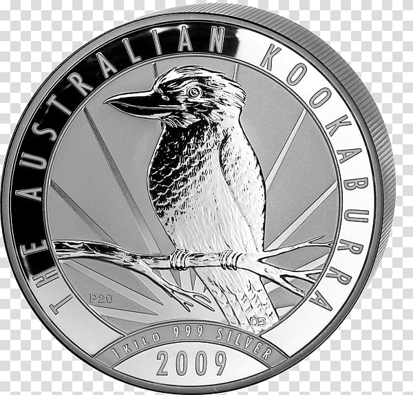Australian Silver Kookaburra Silver coin Troy ounce, silver transparent background PNG clipart