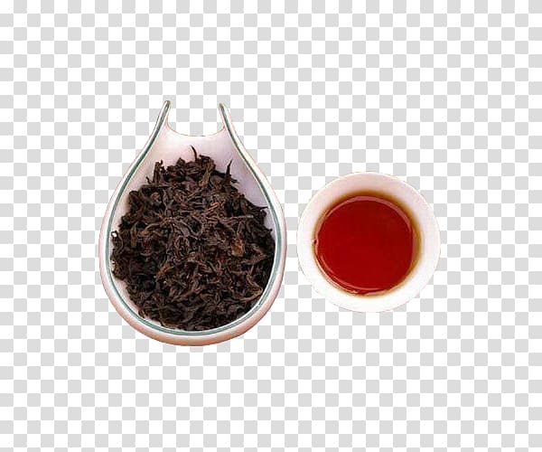 Wuyi tea Da Hong Pao Dianhong Oolong, black tea transparent background PNG clipart