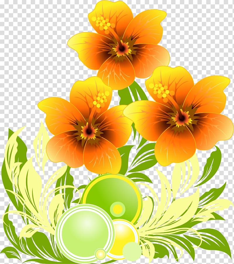 Yellow Flower , Yellow painted floral background transparent background PNG clipart