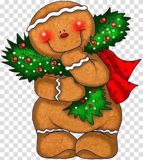 Ginger snap Candy cane Gingerbread man Christmas, Cute bear transparent background PNG clipart
