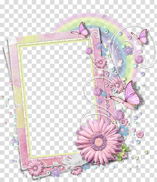 cute pink frame material transparent background PNG clipart