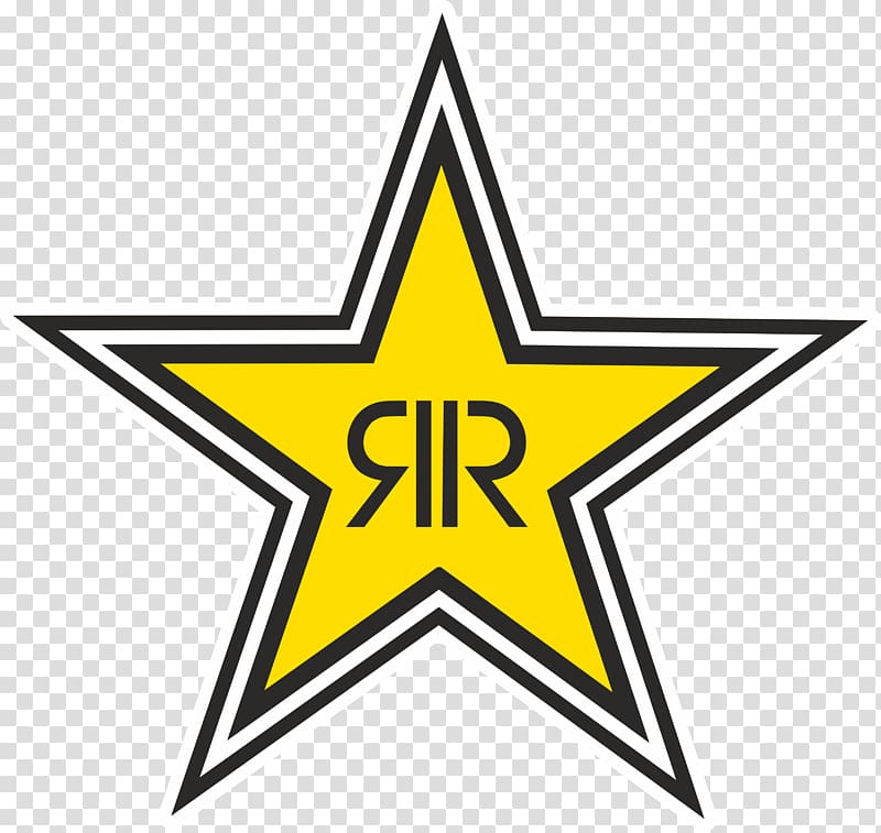 Rockstar logo illustration, Energy drink Rockstar Decal Sticker Flavor, Arwa Star Logo transparent background PNG clipart