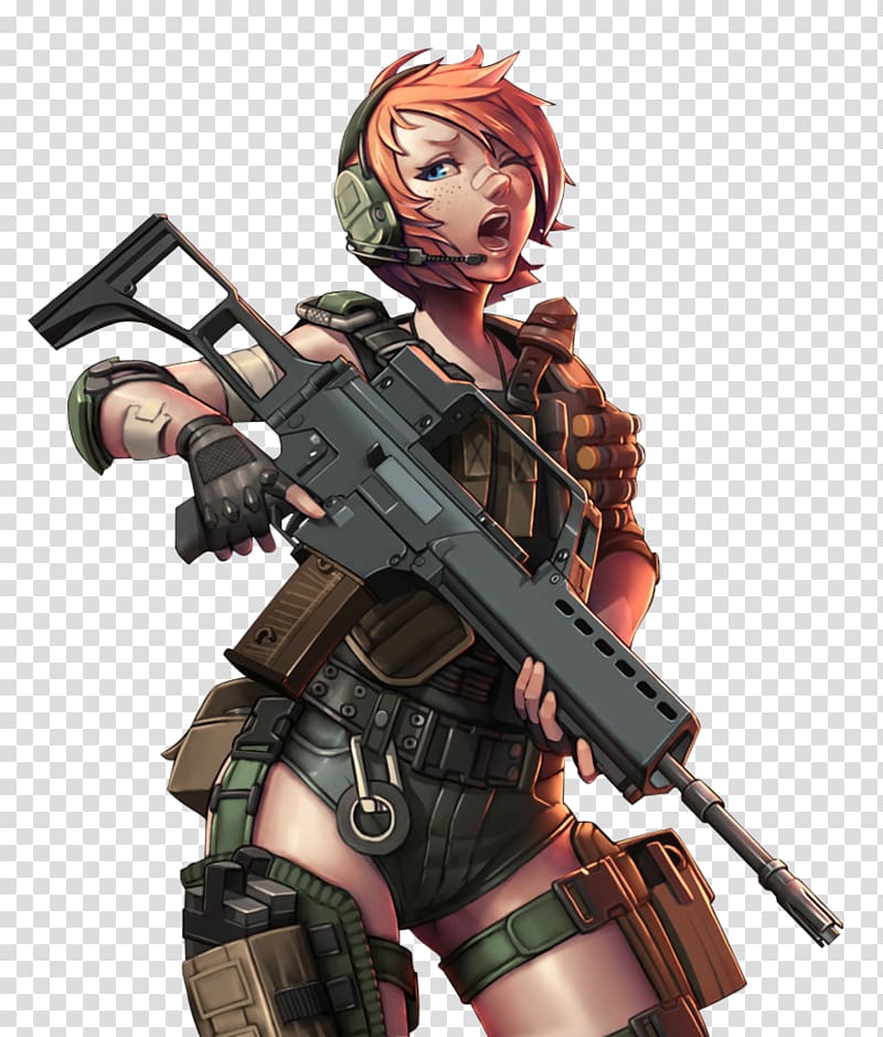 Soldier Woman Female Military Anime, Soldier transparent background PNG clipart