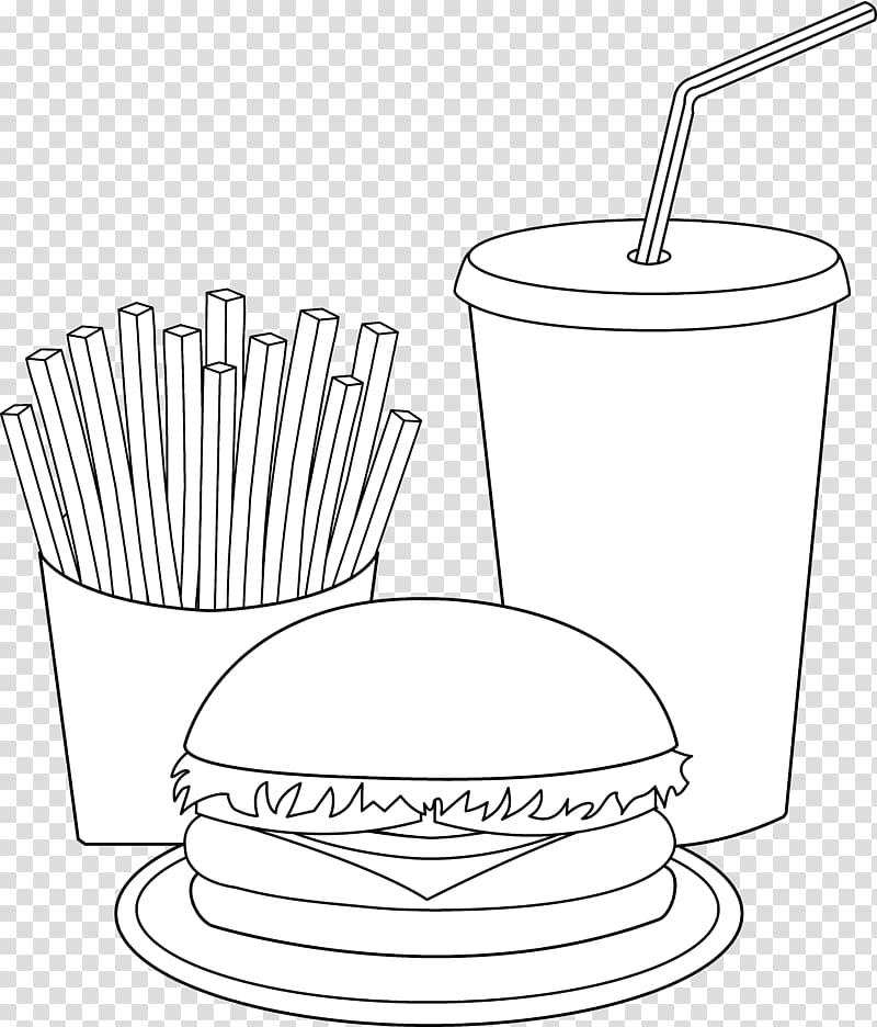 Fast food Junk food Hamburger French fries , Hamburger Black transparent background PNG clipart