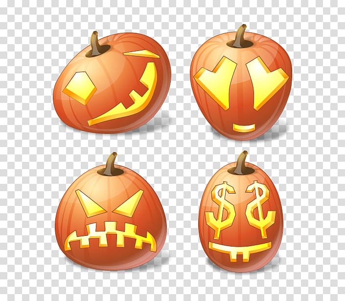 Halloween Jack-o-lantern Pumpkin Icon, Pumpkin emoticons transparent background PNG clipart