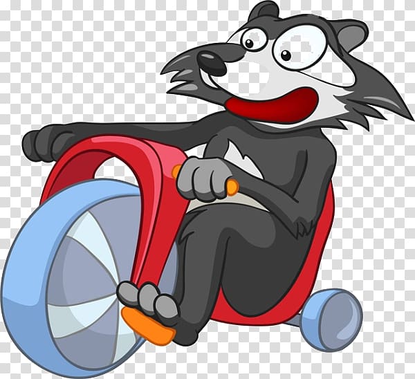 Raccoon Euclidean Illustration, Cartoon fox ride transparent background PNG clipart