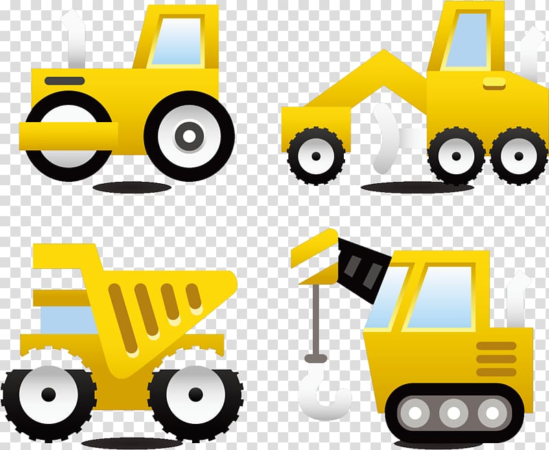 Car Motor vehicle , Various types of work car decoration elements transparent background PNG clipart