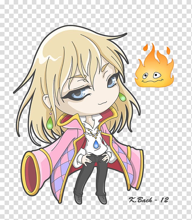 Howl\'s Moving Castle Calcifer Wizard Howl Studio Ghibli Mangaka, Chibi transparent background PNG clipart