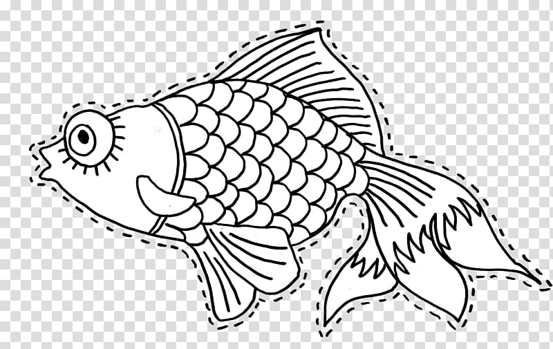 Fish Drawing Line art April Fool\'s Day Coloring book, fish transparent background PNG clipart