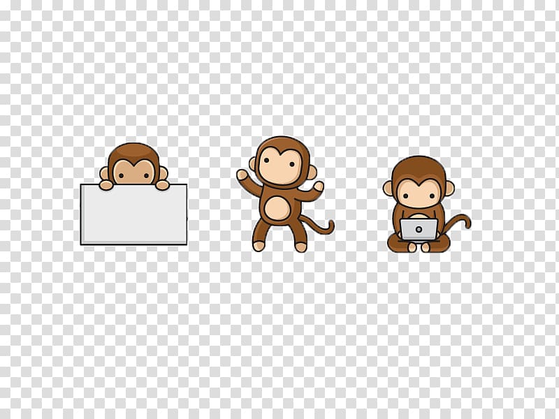 Monkey Cartoon , Little monkey transparent background PNG clipart