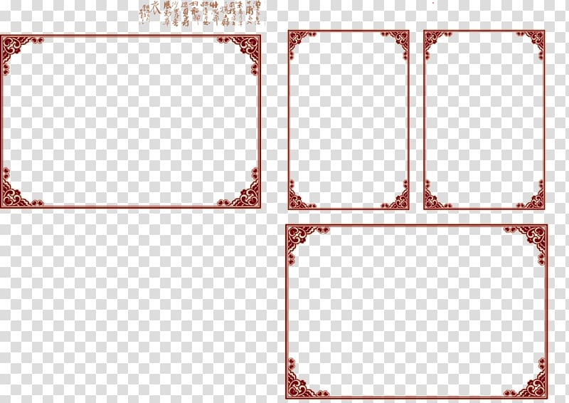 CorelDRAW, European style fine red camera frame transparent background PNG clipart
