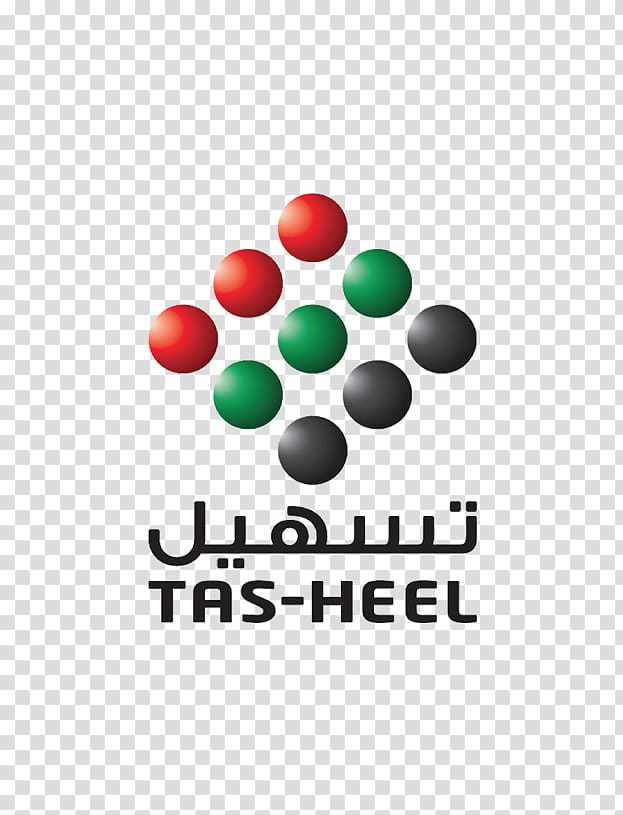 red, black, and green polka-dot logo, Tasheel Abu Dhabi Business Service Company, dubai transparent background PNG clipart